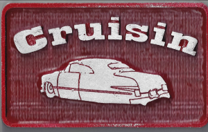 red car plaque